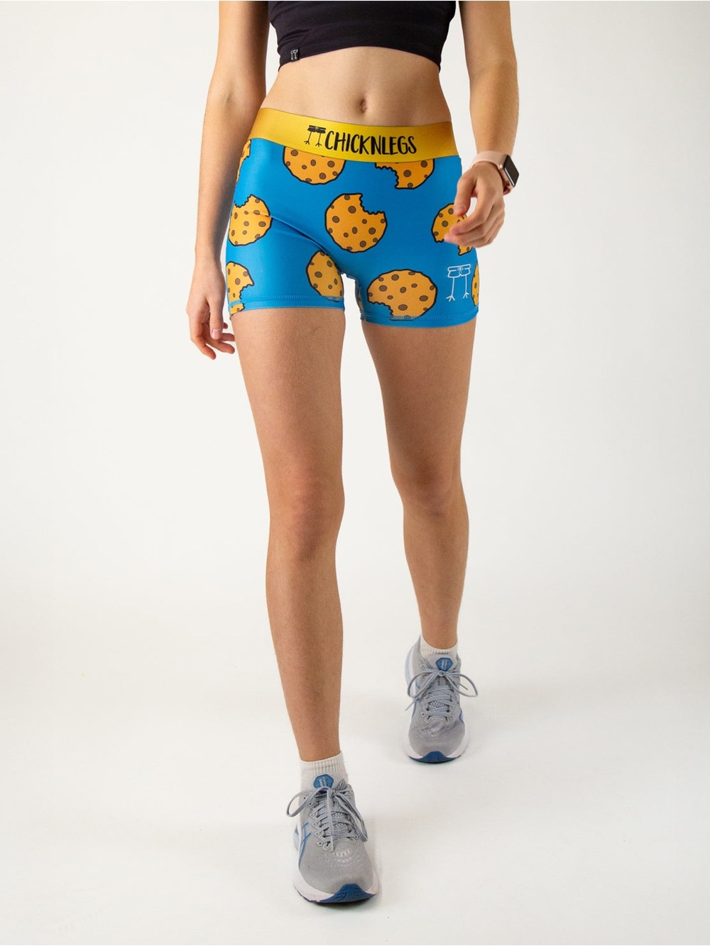 CHICKNLEGS Women’s Cookies 3" Race Compression Shorts Size Small